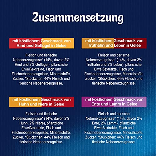 Felix So gut wie es aussieht Doppelt Lecker Katzenfutter nass in Gelee, Sorten-Mix, 120er Pack (120 x 85g)