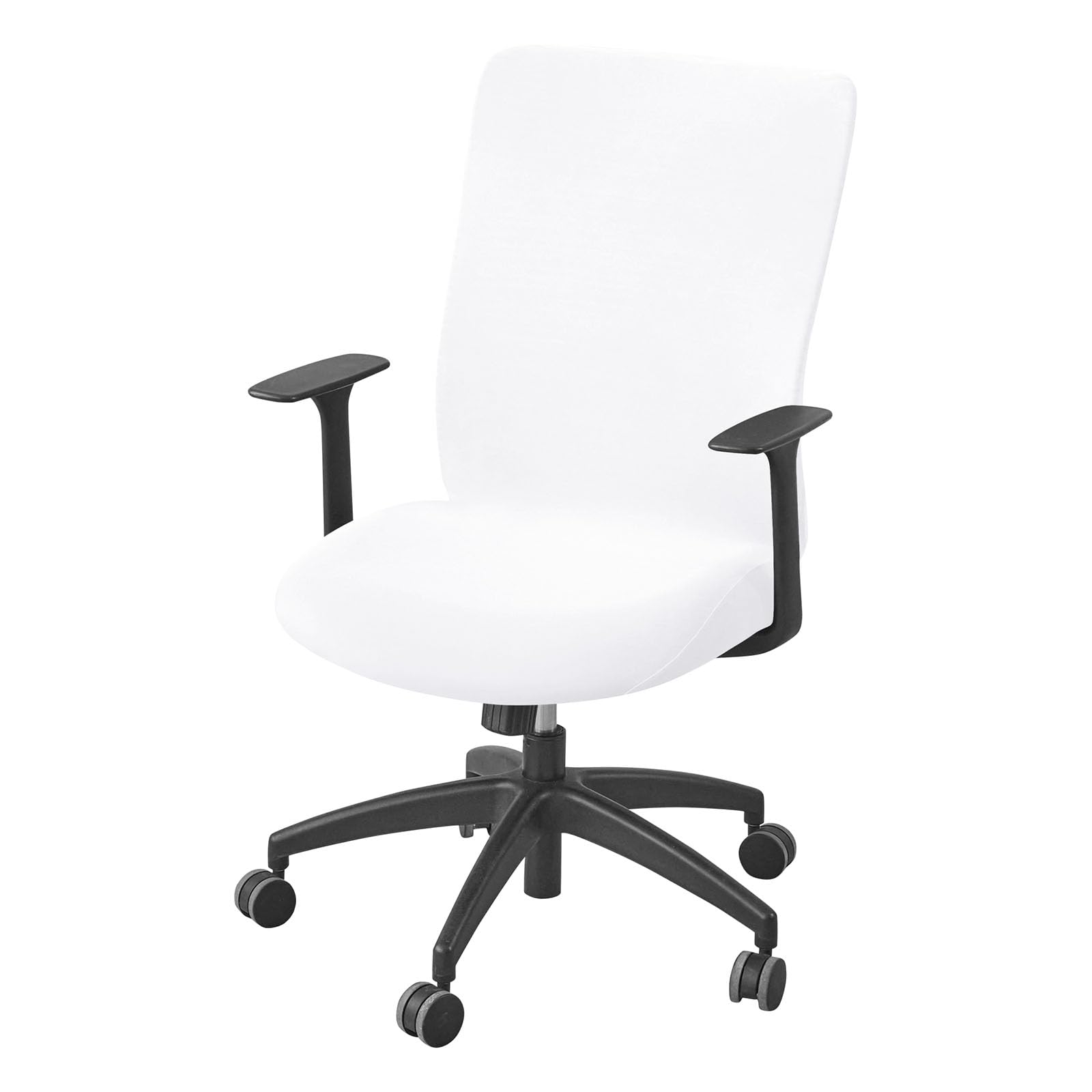 YOPOIY Stretch Office Chair Cover, Cat Scratch Proof High Elastic Computer Desk Chair Slipcover, Washable Anti-Scratch Rotating Executive Chair Protector (White,one size)