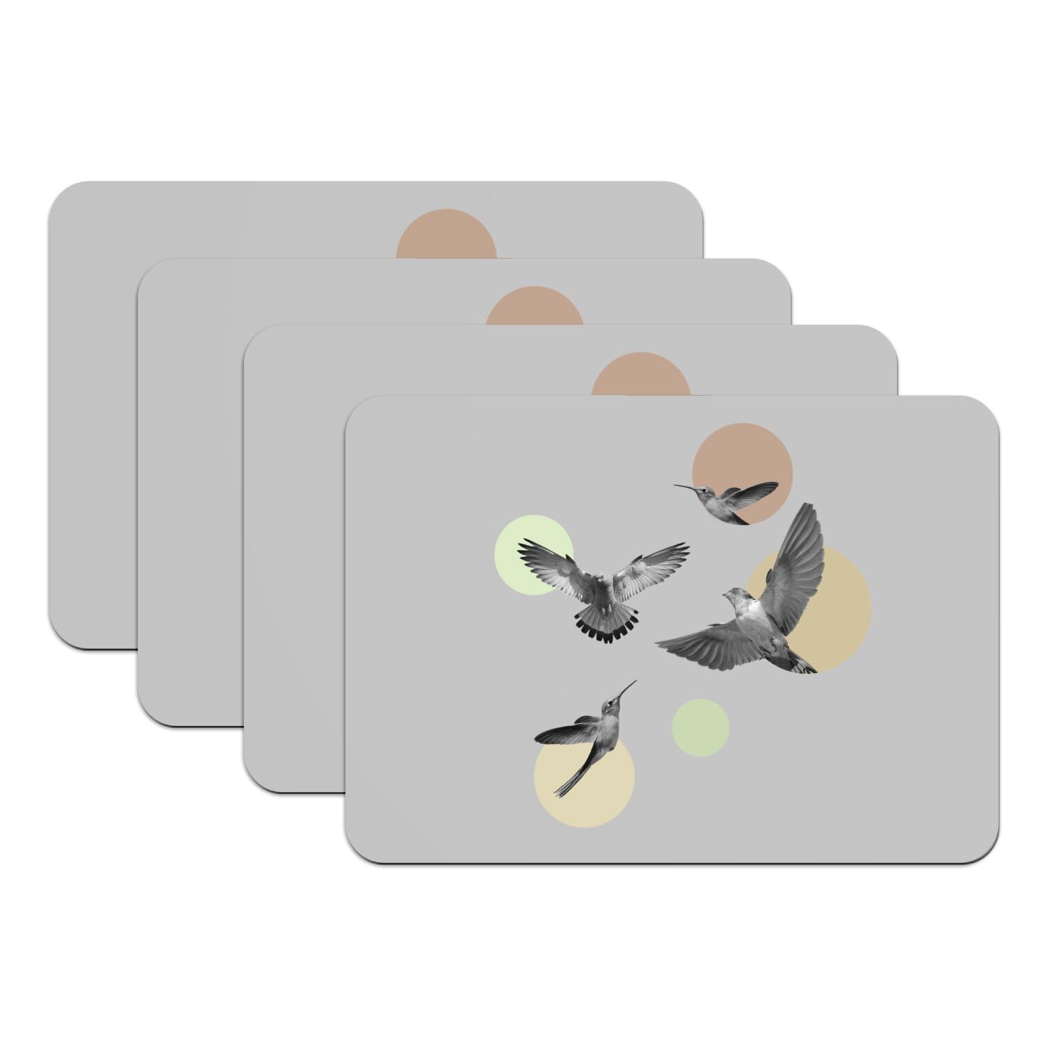 Grand set de table gris oiseau pour repas de famille chaleureux