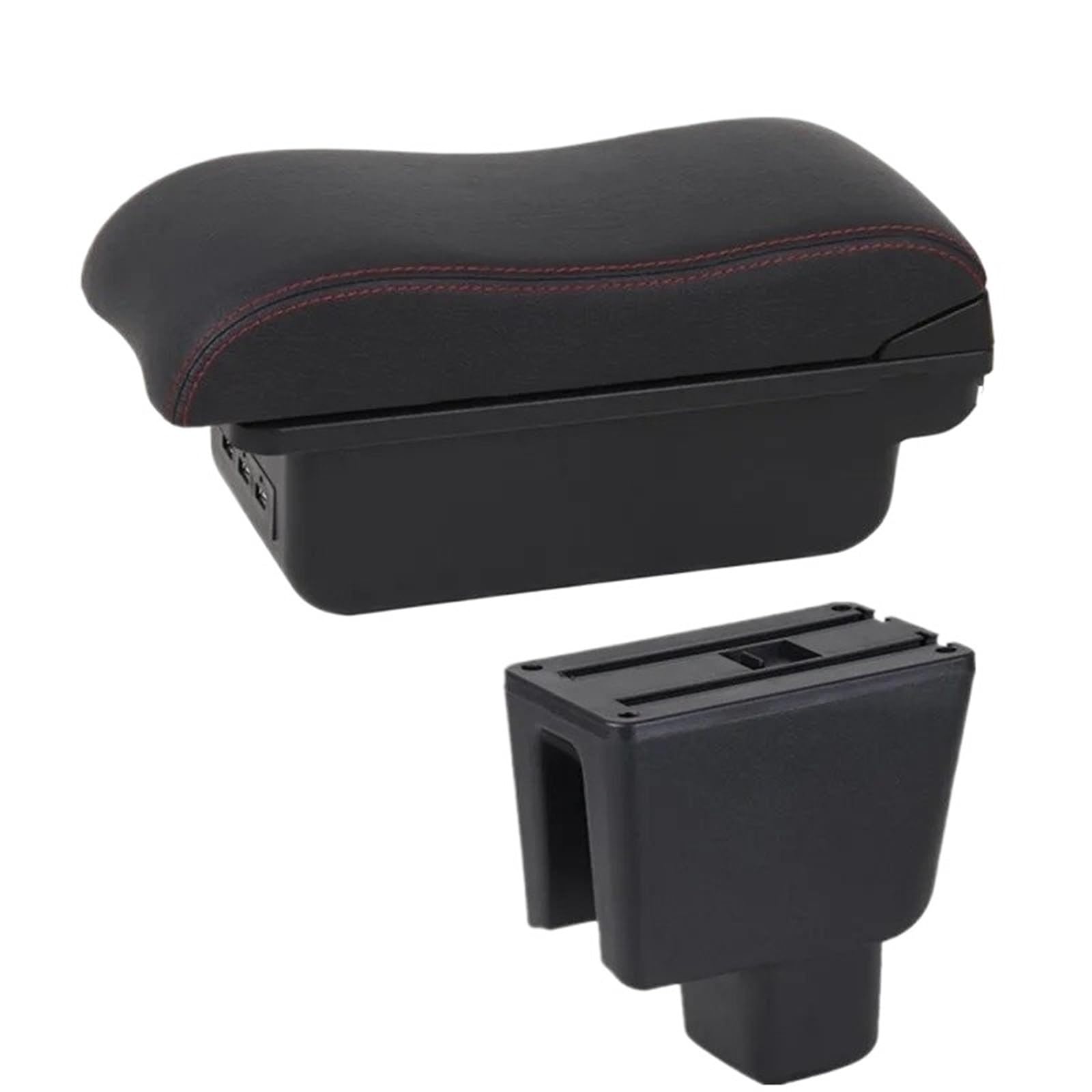 Byhgfdea B1 Red Line 3Usb Armrest Storage Box For Brv Br-V Car Armrest Box Central Storage Interior Dedicated Retrofit Parts Accessories