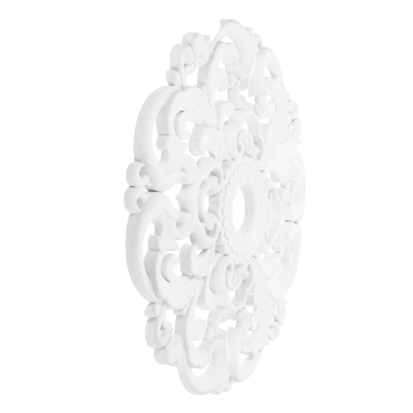 Medallón de techo blanco para ocultar imperfecciones y grietas de lámparas viejas