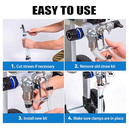 Tubo de succión de pintura para máquina pulverizadora airless de repuesto 6