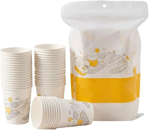 High Quality Disposable Paper Cups, Pack of 50