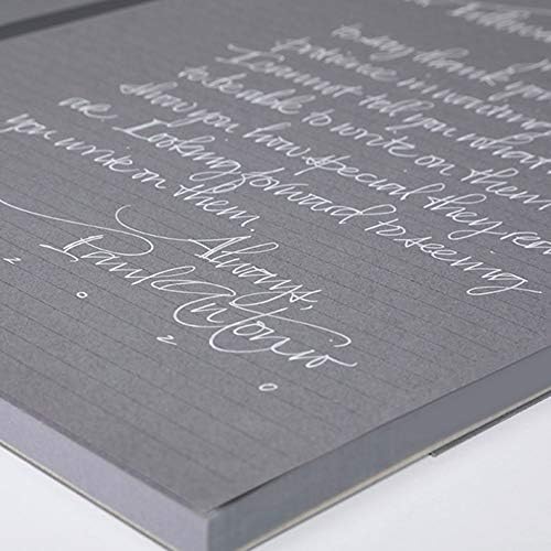 RHODIA 19006C - Stapled Pad for Calligraphy Pascribe Gray Maya Pad - A4+ - Lined - 60 Detachable Sheets - Clairefontaine Maya Gray Paper 120 g/m