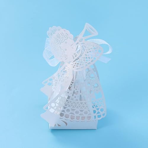 Miniatura 9 de Caja de 50 cajas de regalo cortadas con forma de niña para despedida de soltera, fiesta de cumpleaños, ceremonia de graduación, recuerdo de boda