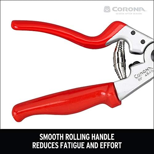 Corona BP 4840 Forged Steel Aluminum Handles Bypass Hand Pruner - 1 inch Cut Capacity Stem and Branch Garden Shears, Red - Thumbnail 4