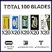 ABS American Beauty Supply Double Edge Safety Razor Blades Sampler Pack for Men-Includes 4 Top Global Brands: Feather Astra Personna Derby-Comfortable Shaving –Fits All Double Edge Safety Razors (100)