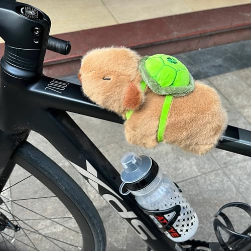 Plocyhko Capybara Doll for Bike Frame Bag Car Interior Bicycle Frame décor Funny Stuff Bike Frame Stuffed Animal Doll (Brown)