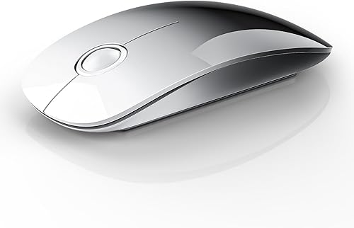 RAPIQUE Ratón inalámbrico Bluetooth (BT5.1+USB), doble conectividad, clic silencioso, baja potencia y 1600 DPI, mouse inalámbrico portátil para