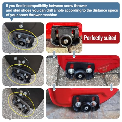 Universal Roller Skid Snow Thrower Shoes | 490-241-0038 Snow Blower Skid Shoes W/Hardware, for Craftsman, MTD, Cub Cadet, Fits Most 2-Stage and 3-Stage Snow Thrower Snowblowers by Huthbrother - Image 9