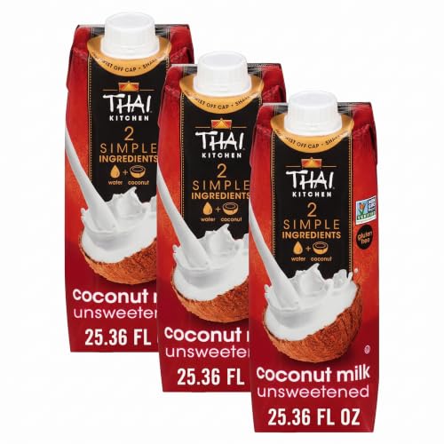 Thai Kitchen Unsweetened Coconut Milk, 25.36 fl oz (Pack of 3)