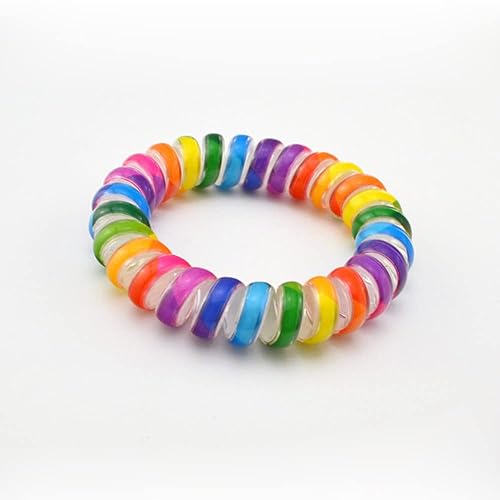 Miniatura 5 de Lazos para el cabello en espiral sin arrugas, coloridos lazos para el cabello sin rastro, lazos elásticos para el cabello, lazos para el cabello