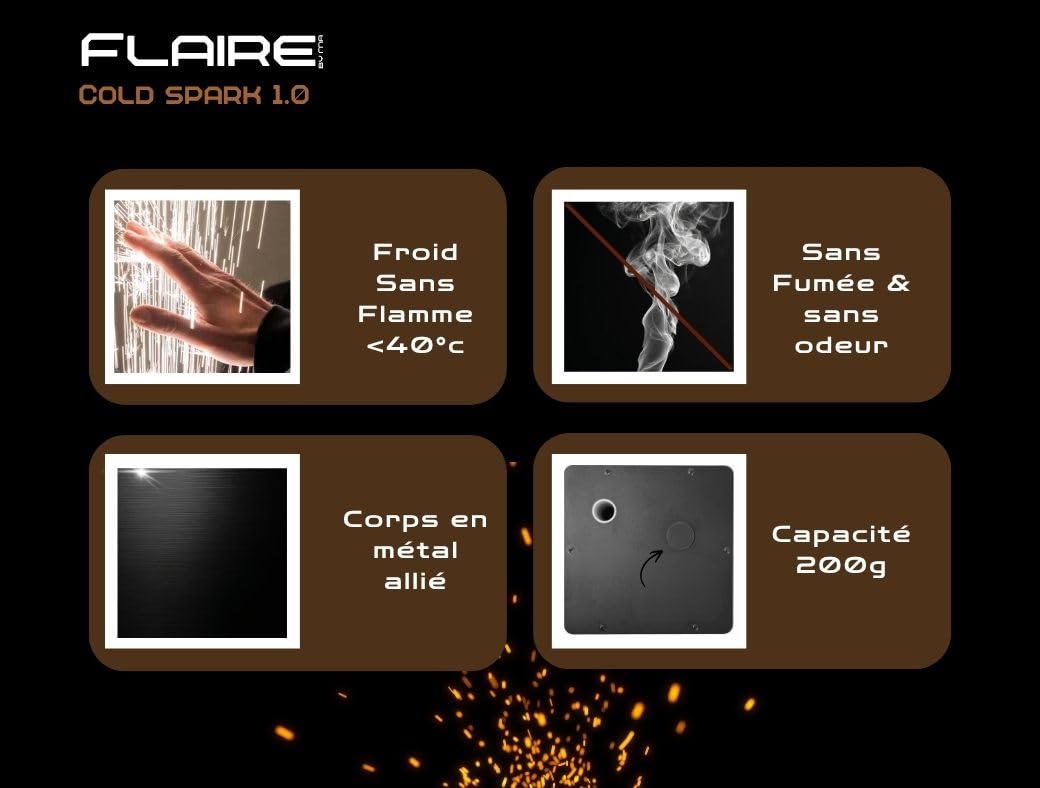 Machine à étincelle froide 750 W | Machine à effets spéciaux Sparkular | Télécommande DMX sans fil et écran LCD | 2 pièces.