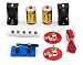 Eisco Labs Basic Beginner Circuit Kit for Teaching Series and Parallel Circuits- Switch, (2) 'D' Batteries w/Holders, (2) Light Holders, (5) Bulbs, Bulk Wire