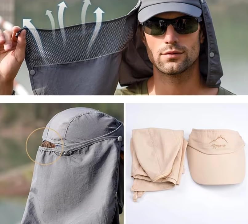 Cap Sun Protection and Weather Elements Outdoor Activities Adjustable Quick Dry Hat Cap Unisex Baseball Hiking Fishing