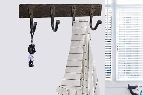 Miniatura 5 de The Metal Magician Percha para abrigos, juego de 4 ganchos para colgar resistentes, gancho para colgar puertas, utilizado como organizador de