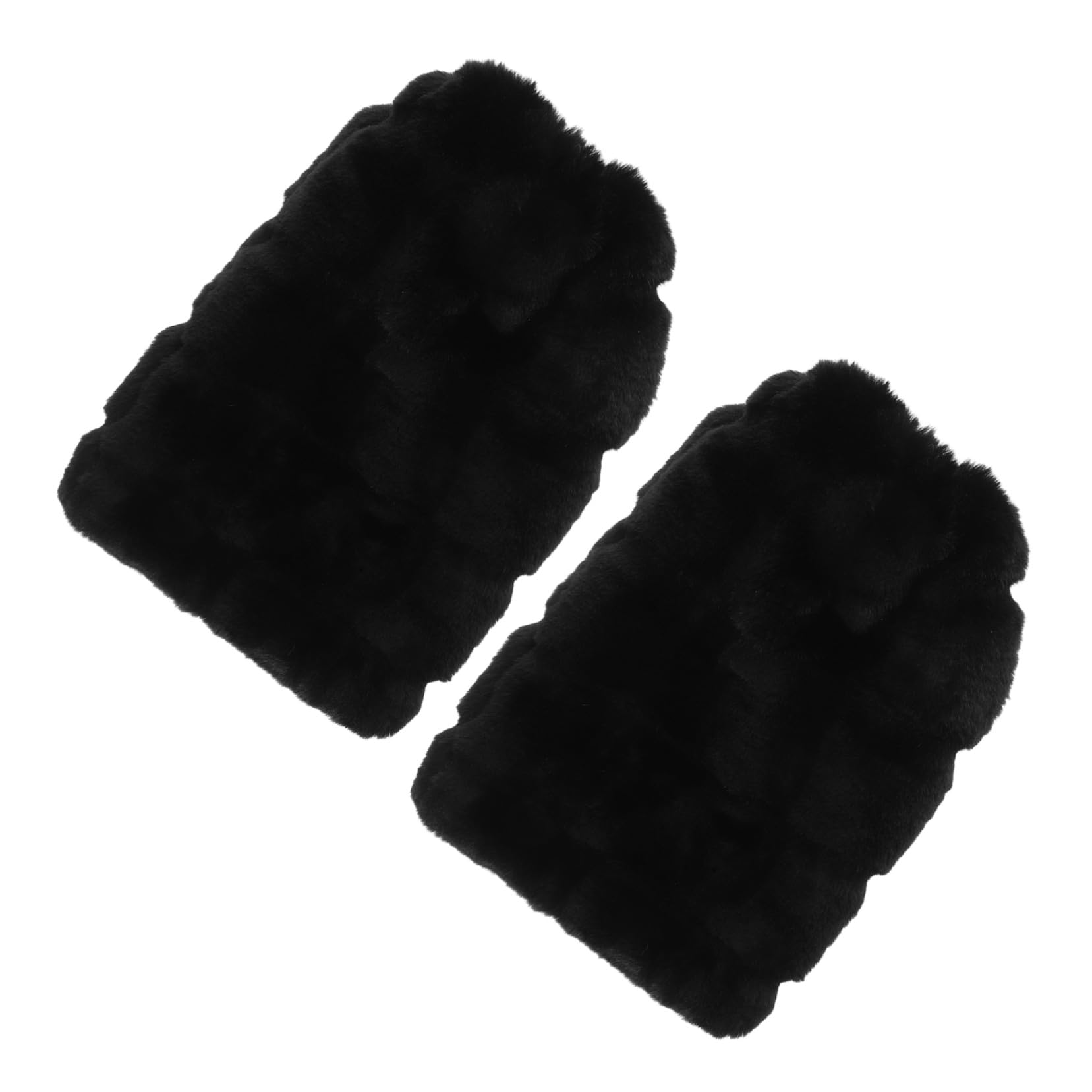 Calentadores de Piel Sintética Peludos para Mujer, Puños Largos Negros de 30 Cm, Manguitos de Invierno para Botas y Botas Militares, Cubrebotas Cálidos y Cómodos