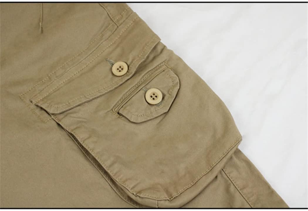 Men Khaki Casual Pants Military Tactical Joggers Camo1 Cargo Pants Multi-Pocket Black Army Trousers