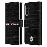 Head Hülle Designs Offizielle NFL Verzweifelter Erscheinungsbild Atlanta Falcons Logo Leder-Wallet-Hülle Kompatibel mit Samsung Galaxy A13 5G (2021)