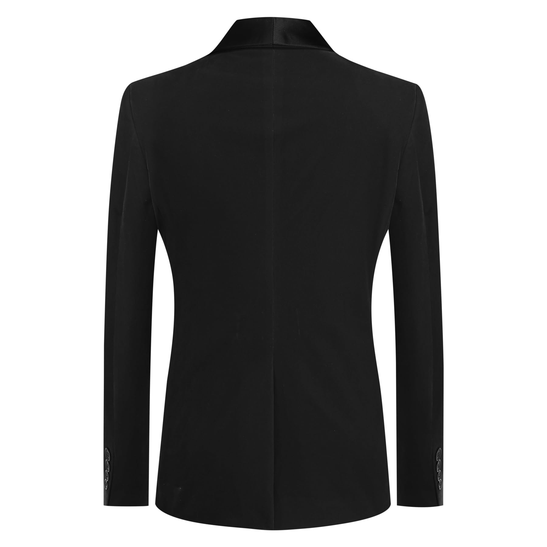 YOUTHUP Blazer da Uomo Slim 1 Bottone Giacca da Abito Velluto Colletto a Scialle Abito da Sposa Blazer Formale