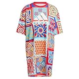 Jersey simple 100 % coton adidas Women\'s Robe Slim x Farm Rio, Bold Blue/Power Red, XL