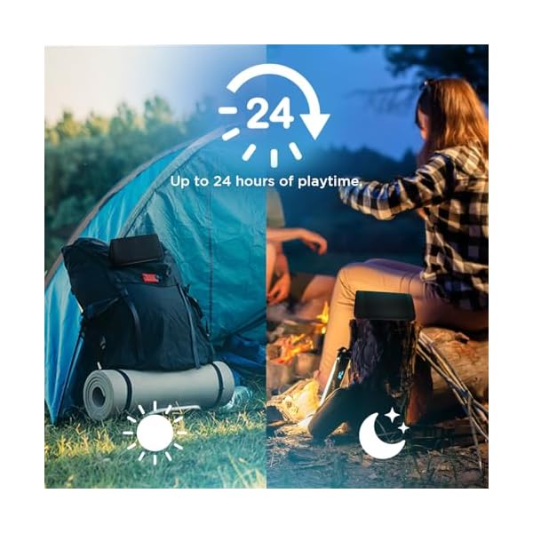 OontZ Angle 3 Bluetooth 5.4 Speaker, up to 100 ft Wireless Range, up to 24 Hrs Playtime, Portable Small Speaker for iPhone, Android Phones, Crystal Clear Sound, IPX5 Portable Bluetooth Speaker, Black - Image 4