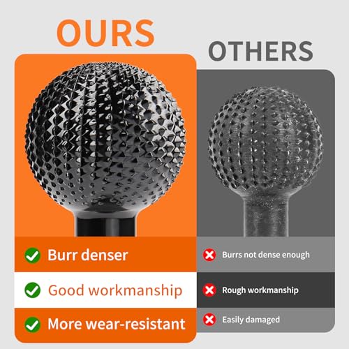 Boounyatin Sphere Rotary Burr With 5/8-11 Threads For 4 1/2 And 5 Inch Angle Grinder thumb #3
