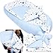 PALULLI - Set de 6 piezas para bebé (nido de 95 x 55 cm, cojín de lactancia, colchón para bebés, manta, cojín plano, cojín cervical, suave como el acurrucar) azul Manta para envolver Milkyway.