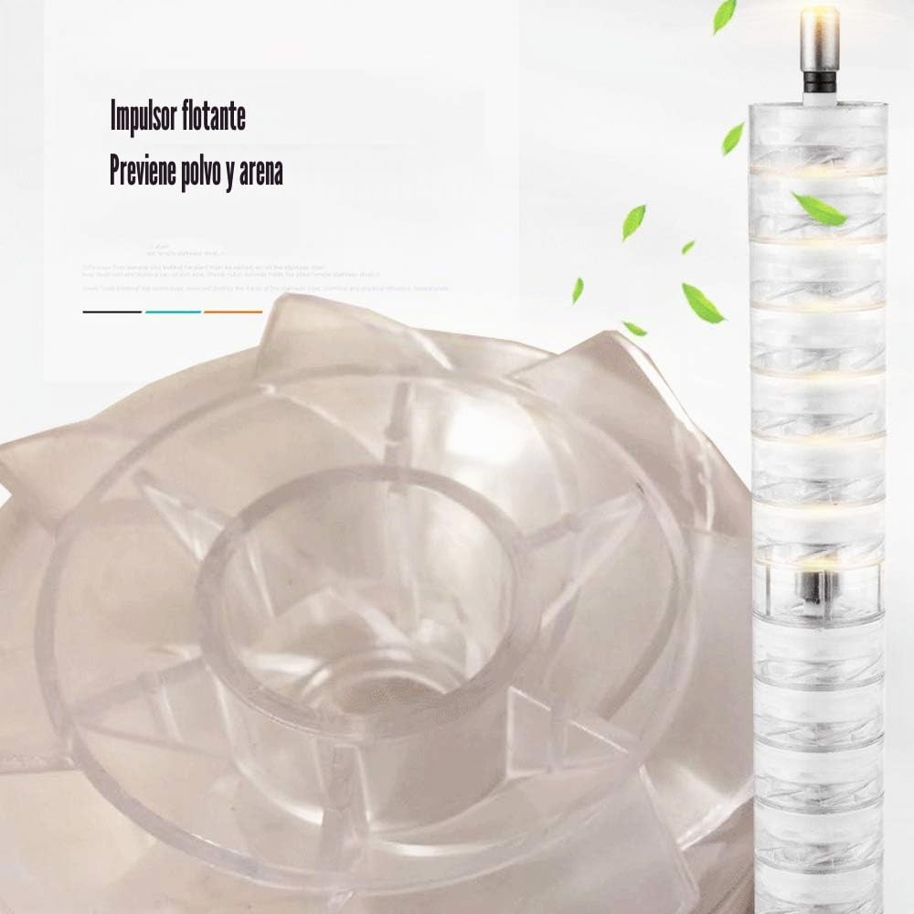 Bombas Sumergibles de Perforación para Pozo Profundo, Acero Inoxidable 220-240V/50HZ 0.55kw/0.75hp Profundidad Hasta 58M para Jardín Riego Agricultura Industrial