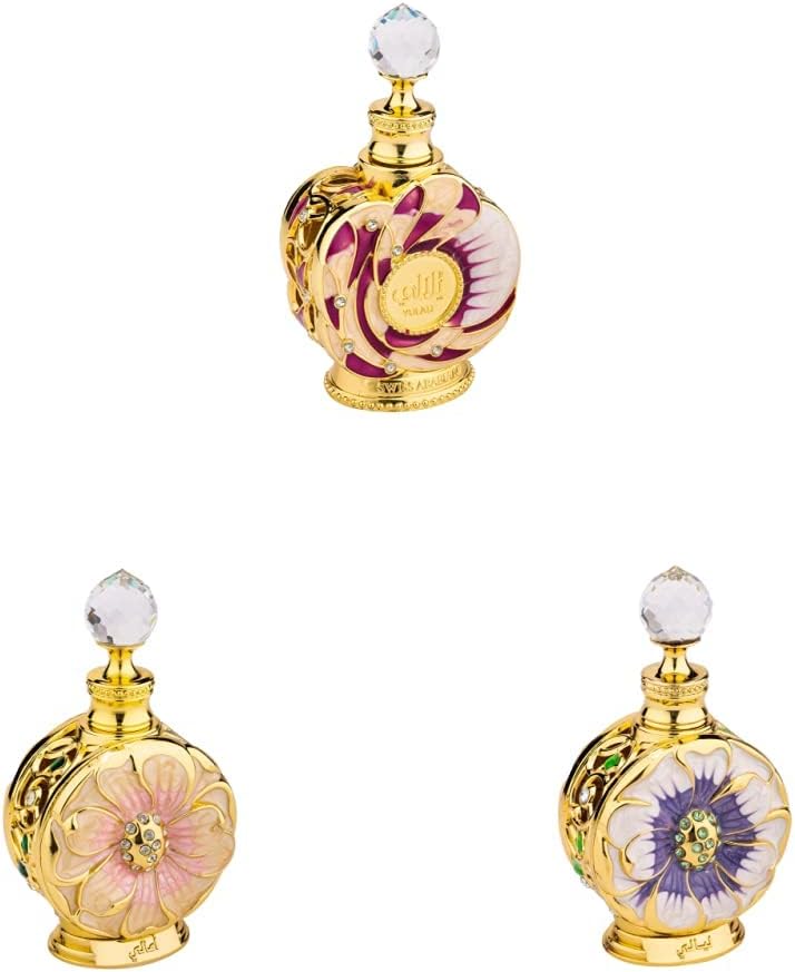 Yulali Perfume Oil-15ML & Amaali-Luxury Products From Dubai-Long Lasting And Addictive Personal Perfume Oil Fragrance-0.5 Oz & Layali-Luxury Products From Dubai-0.5 Oz
