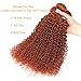 REMY Human Hair Bundle Orange Color Kinky Curly 1 Bundle Wet and Weave Colored Bundle for Women Hair Extension 26 Inch Color #350 Ginger Orange