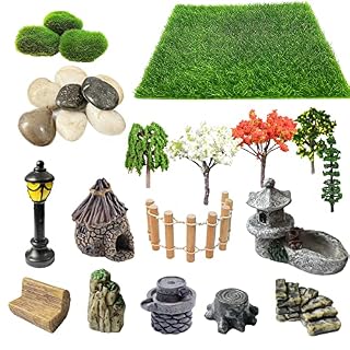 Cayway lot de 26 miniatures de jardin zen pour terrarium