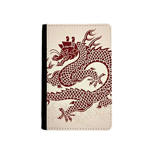 Étui portefeuille de voyage passeport dragon chinois multicolore 3.7x5.8