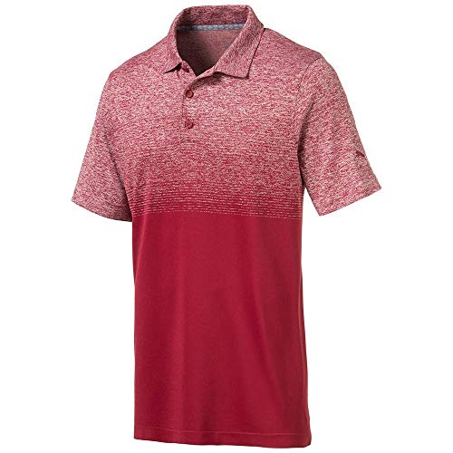 Puma Golf 2019 Men's Evoknit Ombre Polo, RHUBARB,...