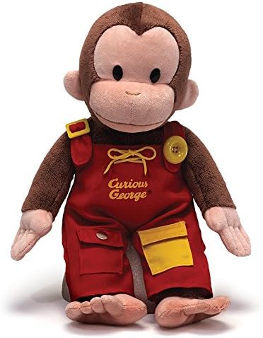 GUND Curious George Monkey Teach Me Stuffed Animal Plush, Multicolor, 16"