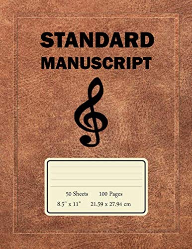 Carnet de notes musicales couleur cuir pour composer au piano