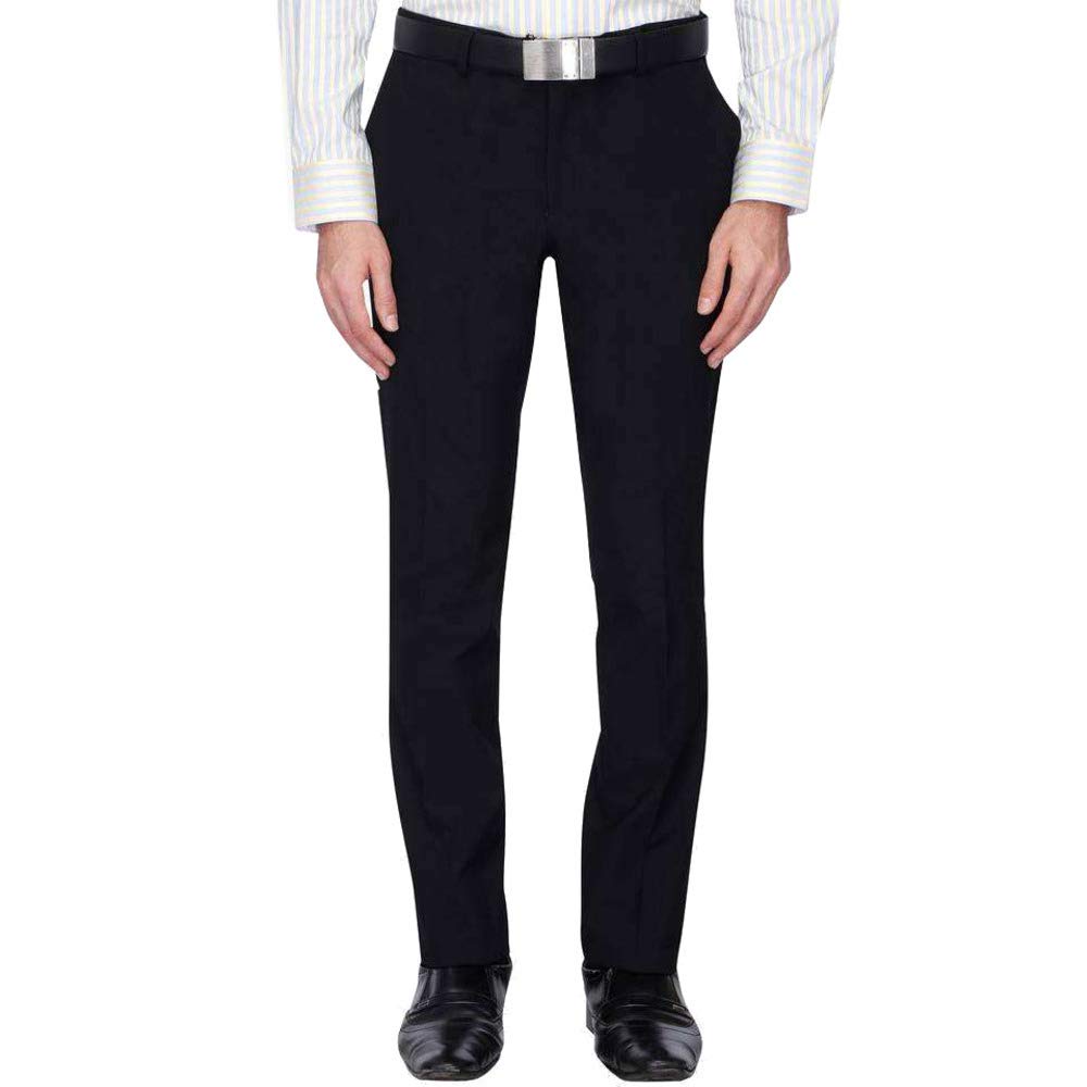 Mens 4 Pocket Solid Formal Trousers-image-39