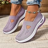 Generic Zapatos para caminar para mujer: transpirables, cómodos, antideslizantes, ligeros, con soporte de arco, perfectos para interiores y exteriores, primavera, verano, otoño, blanco, tallas de