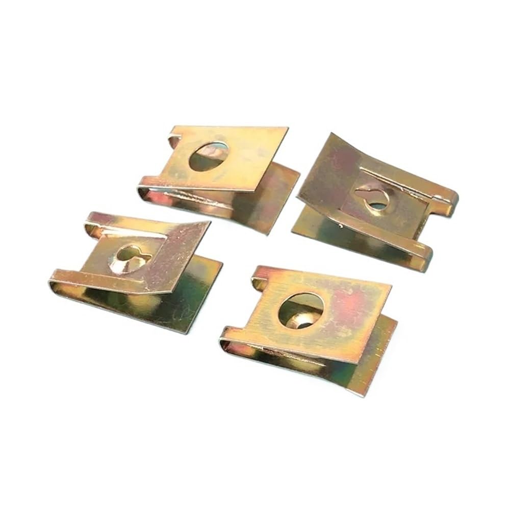 GLBMLMTHZP 20/50pcs Car Screw Base U-Type Clips Fastener Motor Automobile Engine Fender Bumper Guard Plate Clamp