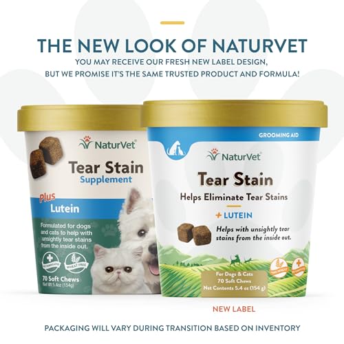 Tear Stain Remover for Dogs and Cats with Lutein, Eye Stain Supplement, Keep Fur Clean with Our Tasty Tear Stain Supplement Soft Chew From NaturVet - Image 3