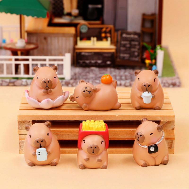 Image of Capybara Blind Box, Random Animal Collectible for Desk Display Cases, Cute Blind Box, Blind Bag with Capybara Figurine for Kid Aged 5-12