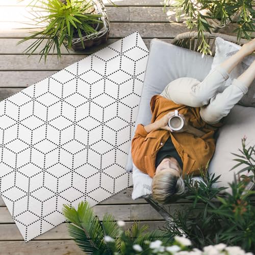 Tapis de sol vinyle extérieur 60x90 imperméable balcon terrasse jardin - 3