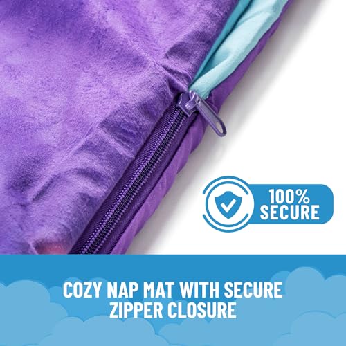 Image of Jay Franco Kids Slumber Bag and Pillow - 54 x 27 Inch Comfy Indoor Sleeping Bag for School and Sleepovers, 2 Piece Set, Purple - Frozen