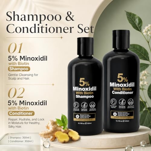 5% Minoxidil Shampoo and Conditioner Set for Hair - Image 2