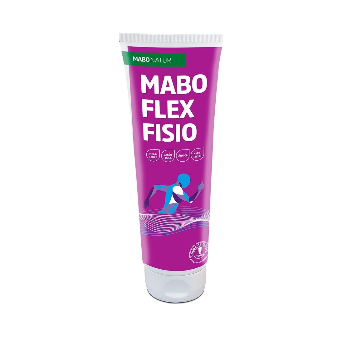 MABO Flex Fisio 250 ml - Crema de Masaje para Alivio de Dolores Musculares y Articulaciones Arnica Caléndula Mentol Hypericum Colágeno