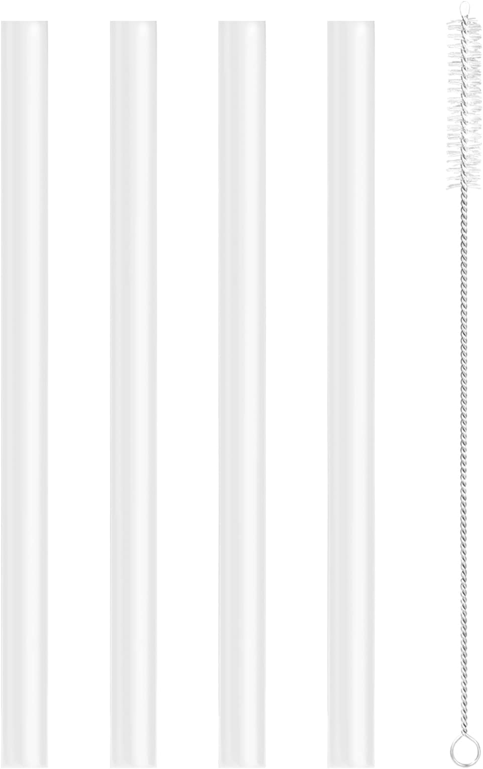 CampTek Straws Replacement Compatible with CamelBak eddy+ Water Bottle, 4 BPA-FREE Straws and 1 Straw Cleaning Brush（25oz/32oz）