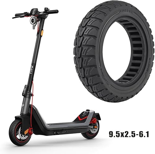 Miniatura 2 de Reemplazo de neumático sólido todoterreno de 9.5 x 2.5-6.1 para NIU KQi3 ProMaxSport Scooter - Sin pinchazos, mantenimiento sin complicaciones,
