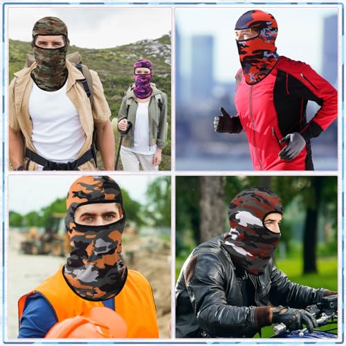 Image of Vicenpal 30 Pcs Balaclava Ski Mask Full Face Cover Neck Gaiter UV Sun Protection for Outdoor Sports Cycling Bandana