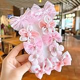 20pcs Cute Hair Clips Fashion Hair Accessories with Bows Butterfly Flower Non-slip Metal Snap Pins Party Decor (A pink 20pcs)
