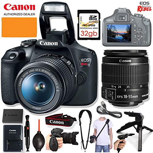 Canon EOS Rebel T7 DSLR con lente 18-55mm y accesorios miniatura 1